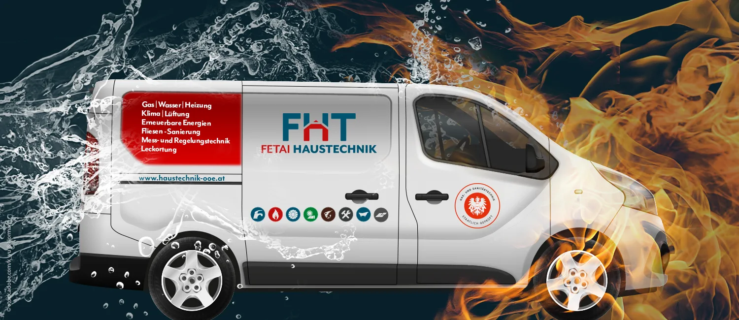 Bild mit Firmen-Kasten-Wagen von FHT