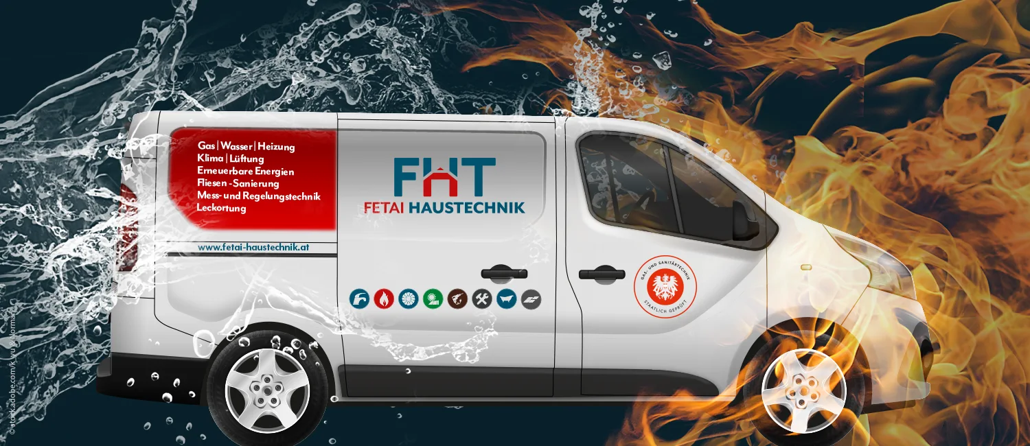 Bild mit Firmen-Kasten-Wagen von FHT